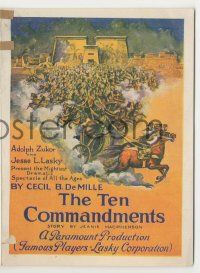 9d236 TEN COMMANDMENTS herald '23 Cecil B. DeMille classic epic, great different artwork!