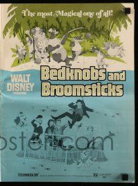 9d573 BEDKNOBS & BROOMSTICKS pressbook '71 Walt Disney, Angela Lansbury, great cartoon art!