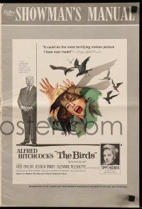 9d588 BIRDS pressbook '63 Alfred Hitchcock, Tippi Hedren, great images & advertising!