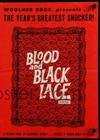 9d593 BLOOD & BLACK LACE pressbook '65 Mario Bava, glamorous fashion house becomes house of blood!