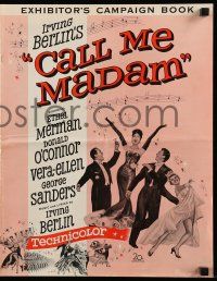 9d615 CALL ME MADAM pressbook '53 Ethel Merman, Donald O'Connor & Vera-Ellen, Irving Berlin songs!