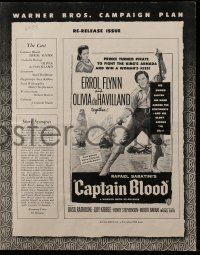 9d617 CAPTAIN BLOOD pressbook R51 Errol Flynn, Olivia de Havilland, Michael Curtiz classic!
