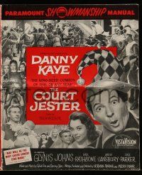 9d641 COURT JESTER pressbook '55 wacky Danny Kaye, Basil Rathbone, comedy classic!