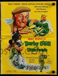 9d649 DARBY O'GILL & THE LITTLE PEOPLE pressbook '59 Disney, Sean Connery, it's leprechaun magic!
