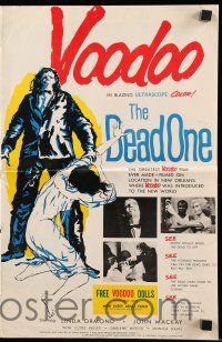 9d652 DEAD ONE pressbook '60 directed by Barry Mahon, exotic voodoo rituals, wild artwork!