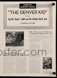 9d656 DENVER KID pressbook '48 cowboy Allan Rocky Lane and His Stallion Black Jack in Colorado!