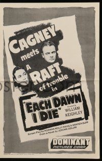 9d671 EACH DAWN I DIE pressbook R56 great images of prisoners James Cagney & George Raft!