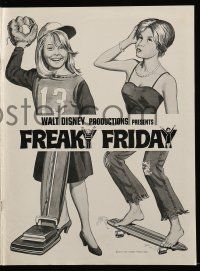 9d700 FREAKY FRIDAY pressbook '77 Jodie Foster switches bodies with Barbara Harris, Disney!