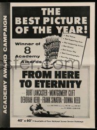 9d702 FROM HERE TO ETERNITY awards pressbook '54 Lancaster, Kerr, Sinatra, Reed,Clift,Best Picture!