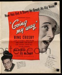 9d713 GOING MY WAY pressbook '44 Bing Crosby, Rise Stevens, Barry Fitzgerald, Leo McCarey classic!