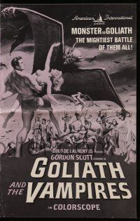 9d718 GOLIATH & THE VAMPIRES pressbook '64 Gordon Scott saves kidnapped women from an evil zombie!