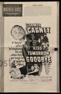 9d770 KISS TOMORROW GOODBYE pressbook '50 James Cagney is hotter than he was in White Heat!