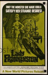 9d772 LADY FRANKENSTEIN pressbook '72 La figlia di Frankenstein, sexy Italian horror!