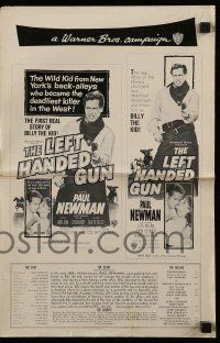 9d774 LEFT HANDED GUN pressbook '58 great images of Paul Newman as Billy the Kid!