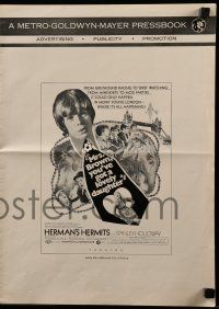 9d821 MRS BROWN YOU'VE GOT A LOVELY DAUGHTER pressbook '68 Peter Noone wearing mod tie w/title on it