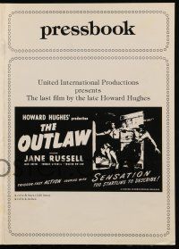 9d850 OUTLAW pressbook R70s sexy Jane Russell & Jack Buetel, Howard Hughes!