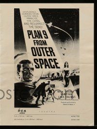 9d866 PLAN 9 FROM OUTER SPACE pressbook '58 directed by Ed Wood, arguably the worst movie ever!