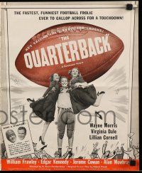 9d875 QUARTERBACK pressbook '40 Wayne Morris, Virginia Dale, Lillian Cornell, football!