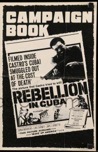 9d880 REBELLION IN CUBA pressbook '61 filmed in Castro's Cuba, smuggled out at the cost of death!