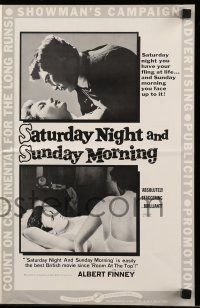 9d898 SATURDAY NIGHT & SUNDAY MORNING pressbook '61 Albert Finney & Shirley Anne Field, classic!