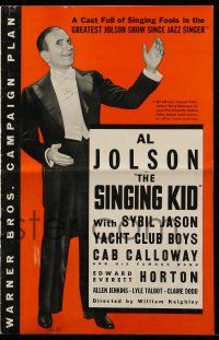 9d916 SINGING KID pressbook '36 great poster images with Al Jolson in and out of blackface!