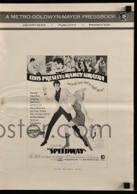 9d928 SPEEDWAY pressbook '68 great images of Elvis Presley dancing with sexy Nancy Sinatra!