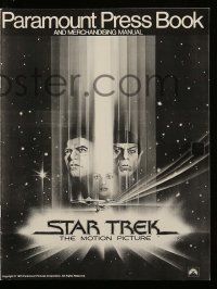 9d932 STAR TREK pressbook '79 cool art of William Shatner & Leonard Nimoy by Bob Peak!