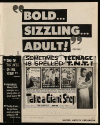 9d943 TAKE A GIANT STEP pressbook '60 Ruby Dee, story of the youths who search for their manhood!