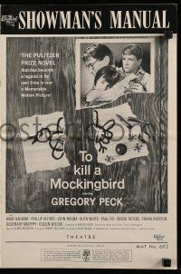 9d956 TO KILL A MOCKINGBIRD pressbook '62 Gregory Peck, from Harper Lee's classic novel!