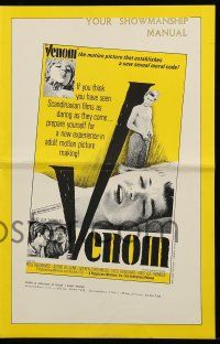 9d975 VENOM pressbook '66 prepare yourself for a new experience in adult motion pictures!