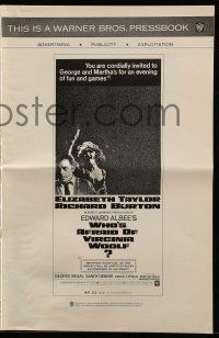 9d990 WHO'S AFRAID OF VIRGINIA WOOLF pressbook '66 Elizabeth Taylor, Richard Burton, Mike Nichols