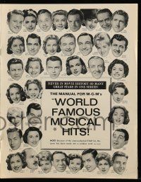 9d995 WORLD FAMOUS MUSICAL HITS pressbook '60s MGM's musical hits with many top stars pictured!