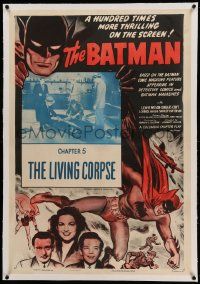 9f010 BATMAN linen chapter 5 1sh R54 cool art of The Caped Crusader, The Living Corpse!