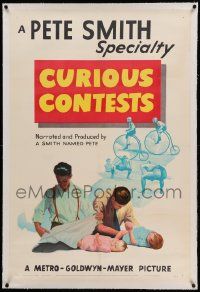 9f054 CURIOUS CONTESTS linen 1sh '50 A Pete Smith Specialty, like Mondo Cane was 12 years later!