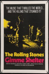 9f090 GIMME SHELTER linen int'l 1sh '71 Rolling Stones out of control rock & roll concert!