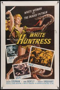 9f181 OUTLAW SAFARI linen 1sh R57 great artwork of super sexy White Huntress vs deadly python!