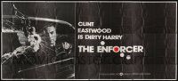 9g004 ENFORCER 24sh '76 c/u of Clint Eastwood as Dirty Harry with gun through windshield, rare!