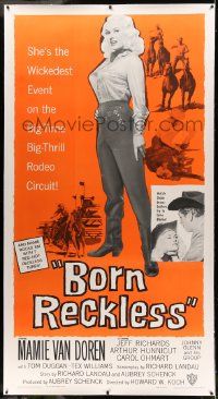 9g018 BORN RECKLESS linen 3sh '59 great full-length image of sexy rodeo cowgirl Mamie Van Doren!
