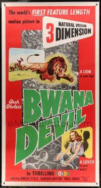 9g019 BWANA DEVIL linen 3D 3sh '53 world's first feature-length motion picture in Natural Vision!