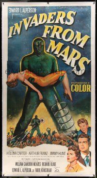 9g029 INVADERS FROM MARS linen 3sh '53 classic, hordes of green monsters from outer space, rare!