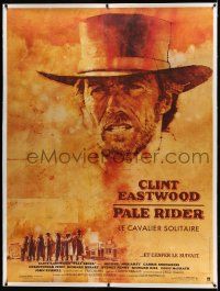 9g150 PALE RIDER linen French 1p '85 great artwork of cowboy Clint Eastwood by C. Michael Dudash!
