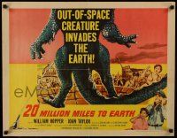 9g218 20 MILLION MILES TO EARTH 1/2sh '57 out-of-space creature invades the Earth, monster art!