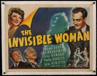 9g215 INVISIBLE WOMAN linen 1/2sh '40 John Barrymore, great sexy silhouette special effects image!