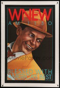 9g046 WNEW AM 1130 FRANK SINATRA linen half subway '80s great artwork, Blessed with America's Best!