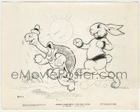 9h153 ACADEMY AWARD REVUE OF WALT DISNEY CARTOONS 8x10 still '37 Disney cartoon, Tortoise & Hare!