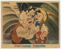9h132 PINOCCHIO 8x10 LC '40 Disney classic cartoon, c/u with Gepetto & Figaro inside whale!