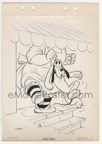 9h186 PANTRY PIRATE 8x11 key book still '40 Disney cartoon, Pluto getting thrown out of house!