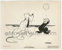 9h190 PLUTO'S PLAYMATE 8x10 key book still '41 Disney, Pluto watches seal bounce ball on its head!