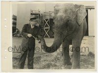 9h199 RELUCTANT DRAGON candid 8x11 key book still '41 Robert Bencheley zealously befriends elephant!