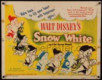 9h099 SNOW WHITE & THE SEVEN DWARFS style A 1/2sh R1944 Disney, different cartoon art of dwarves, rare